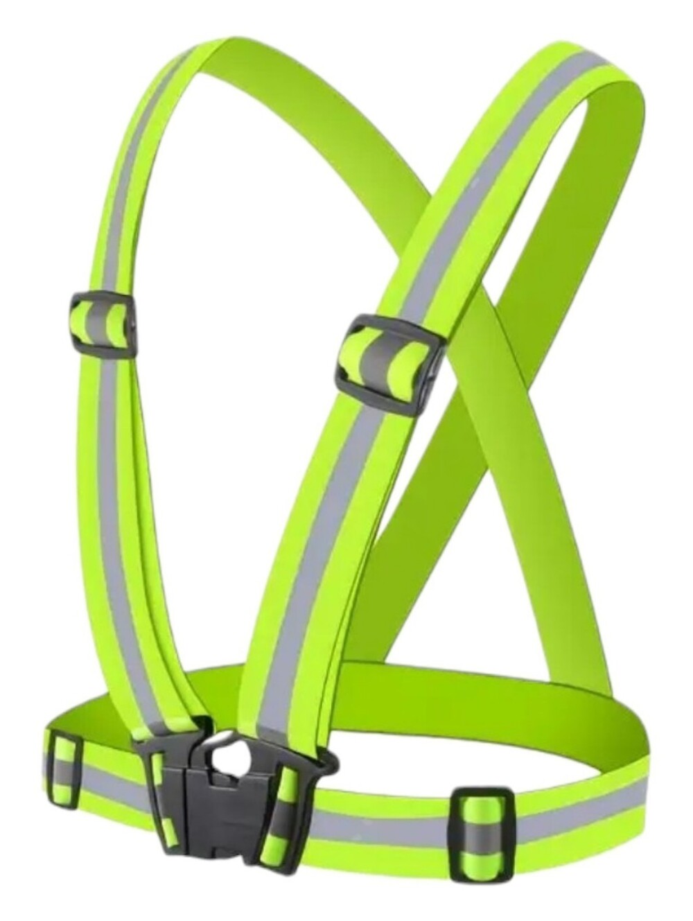 Neon Reflective Safety Vest Running Cycling Nylon Adjustable Harness One Size